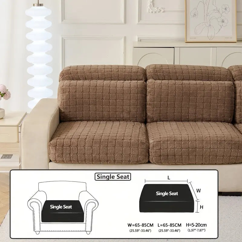 Elastic Couch Cover with Drawstring Design, Soft Removable Washable Sofa Pad, Dust-Proof Anti-Slip Split Sofa Set, Sofa Slipcover