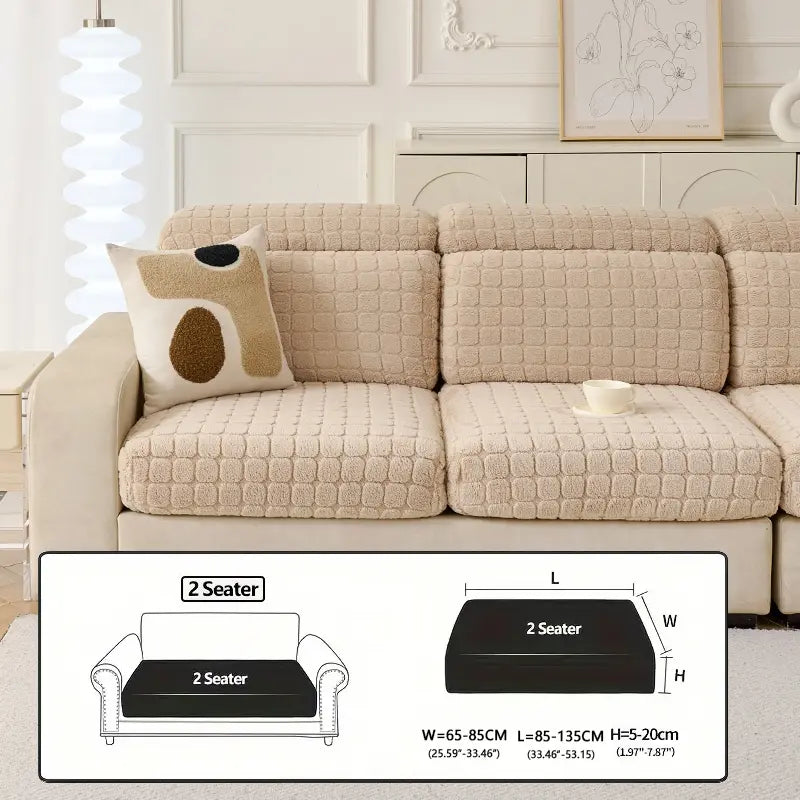 Elastic Couch Cover with Drawstring Design, Soft Removable Washable Sofa Pad, Dust-Proof Anti-Slip Split Sofa Set, Sofa Slipcover