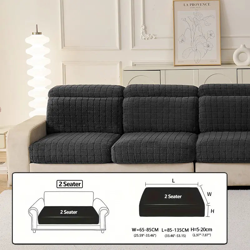Elastic Couch Cover with Drawstring Design, Soft Removable Washable Sofa Pad, Dust-Proof Anti-Slip Split Sofa Set, Sofa Slipcover