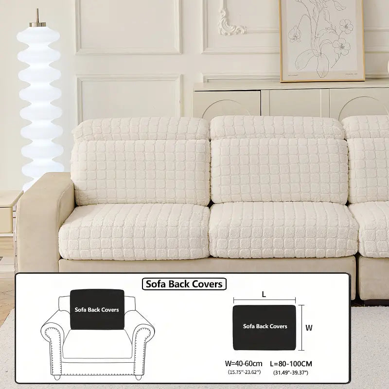 Elastic Couch Cover with Drawstring Design, Soft Removable Washable Sofa Pad, Dust-Proof Anti-Slip Split Sofa Set, Sofa Slipcover