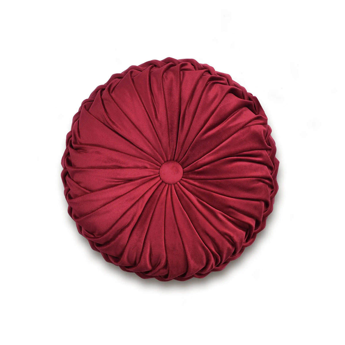 Lush Decor Round Pleated Luxuriously Soft Velvet Decorative Cushion - Single, 15" Diameter, Soft Padded Animal Print Doughnut-Shaped Cushion for Couch, Bedrooms/Dens, Home Decor