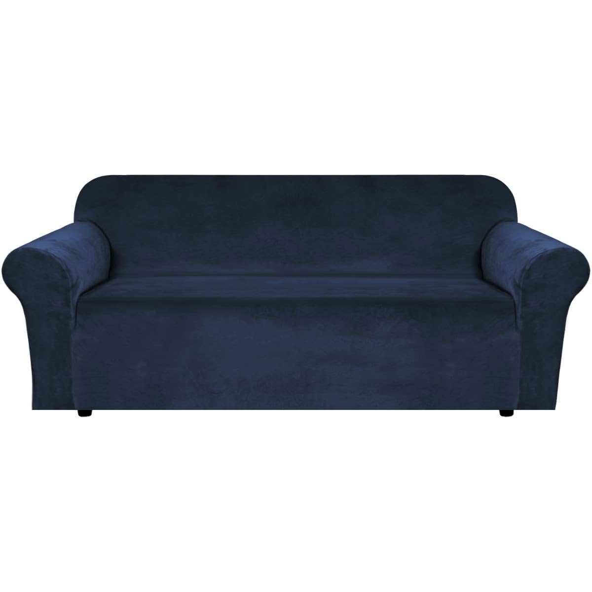 H.VERSAILTEX 1 Peice Stretch Velvet Sofa Covers for 3 Cushion Couch Covers Sofa Slipcovers Furniture Protector Soft, Crafted from Thick Comfy Rich Velour (Sofa 72"-90", Oatmeal)