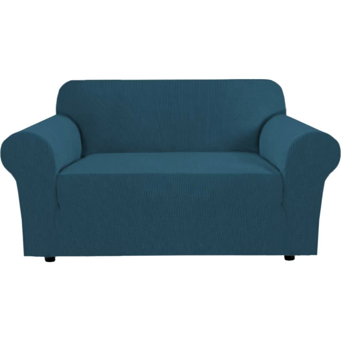 H.VERSAILTEX Stretch Sofa Covers for 3 Cushion Couch Covers Sofa Slipcovers for Living Room Feature Thick Checked Jacquard Fabric with Elastic Bottom, Sofa Large - Natural