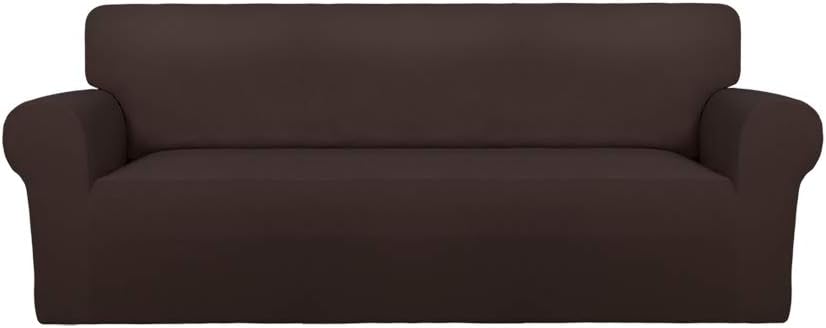 PureFit Stretch Couch Covers for Sofa Large Sofa Slipcovers Chocolate