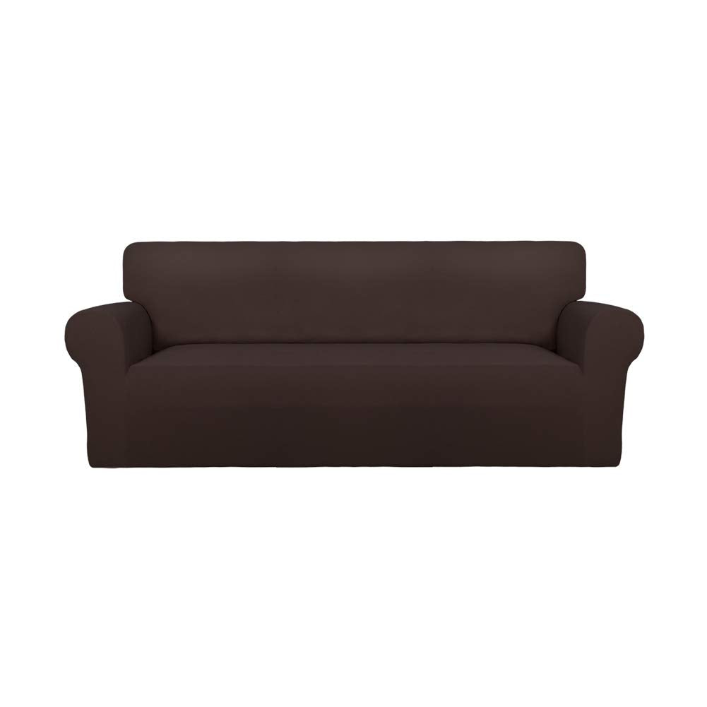 PureFit Stretch Couch Covers for Sofa Large Sofa Slipcovers Dark Gray