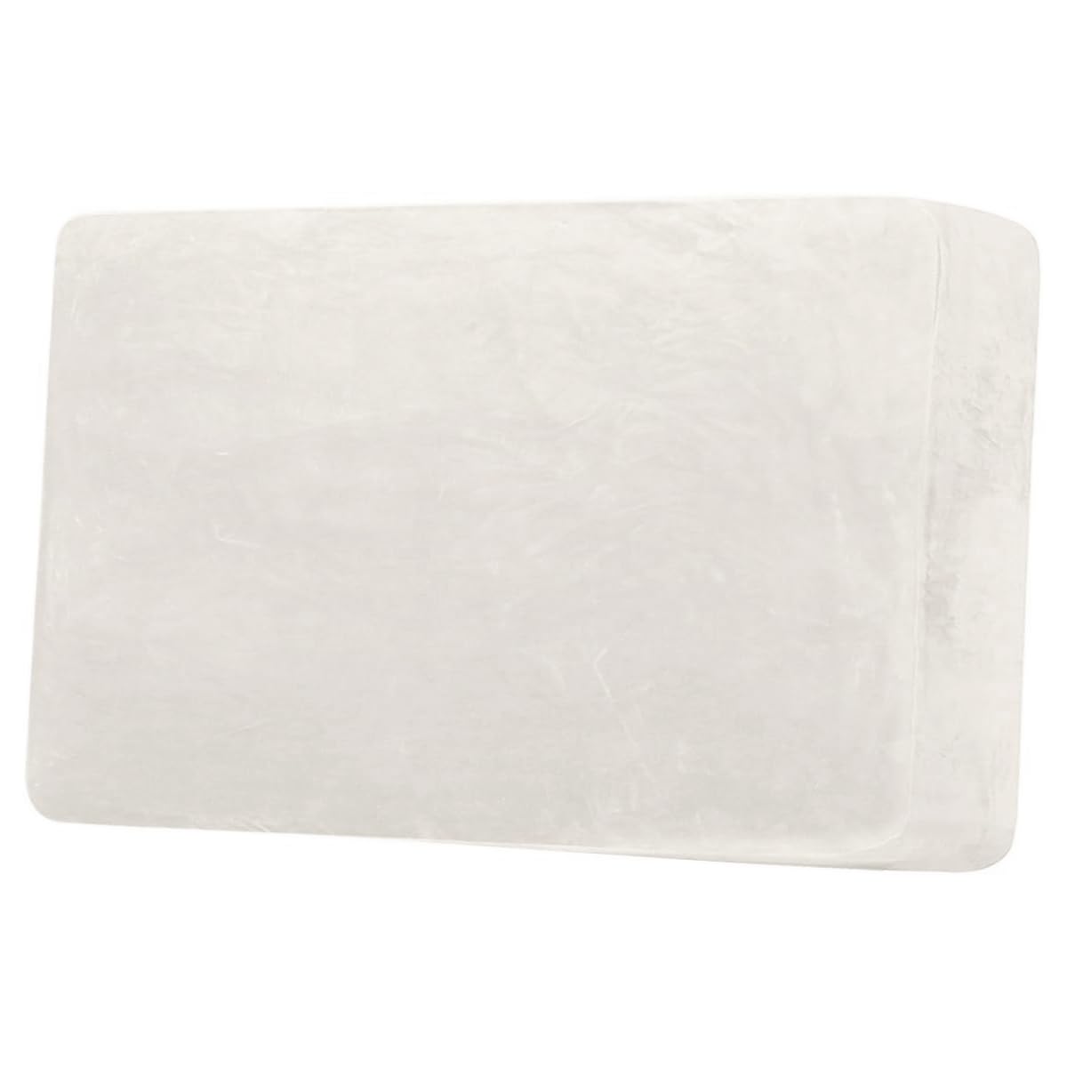 H.VERSAILTEX Velvet Stretch Couch Cushion Cover Plush Cushion Slipcover for Chair Loveseat Sofa Cushion Furniture Protector Seat Cushion Sofa Cover (3 Piece Sofa Cushion Covers, Ivory)