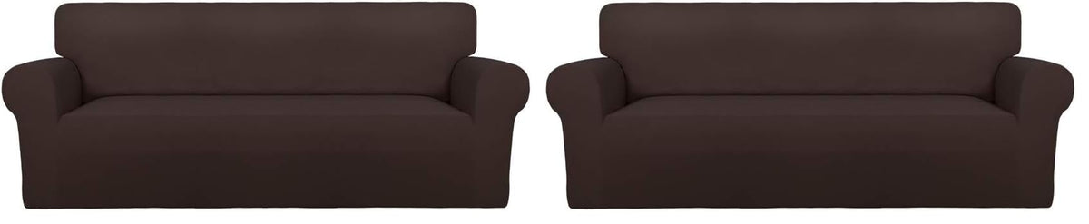 PureFit Stretch Couch Covers for Sofa Large Sofa Slipcovers Dark Gray