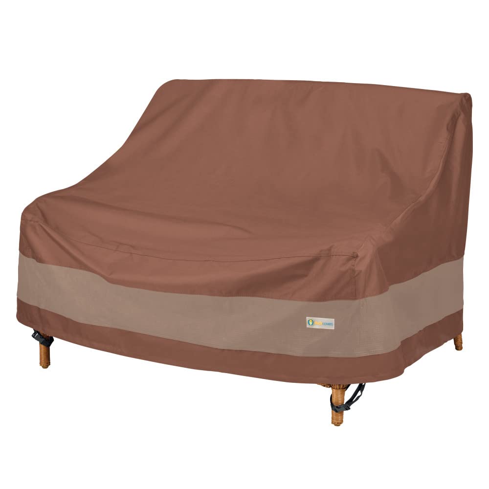 DUCKCOVERS Ultimate Patio Sofa Cover, 104"W x 40"D x 35"H, Mocha Cappuccino Patio Furniture Covers