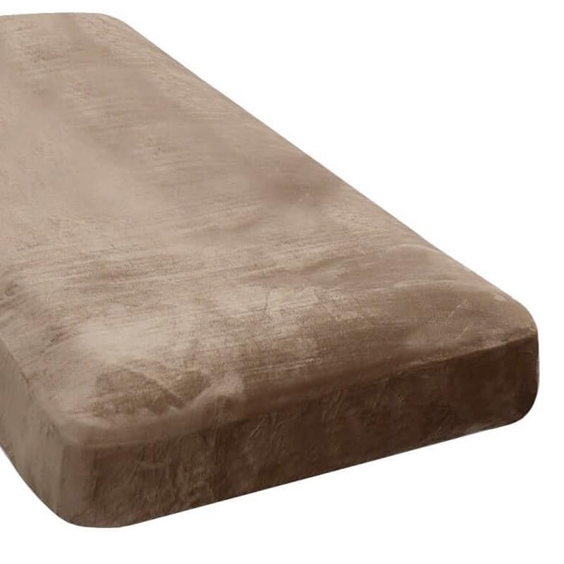 H.VERSAILTEX Velvet Stretch Couch Cushion Cover Plush Cushion Slipcover for Chair Loveseat Sofa Cushion Furniture Protector Seat Cushion Sofa Cover (3 Piece Sofa Cushion Covers, Ivory)