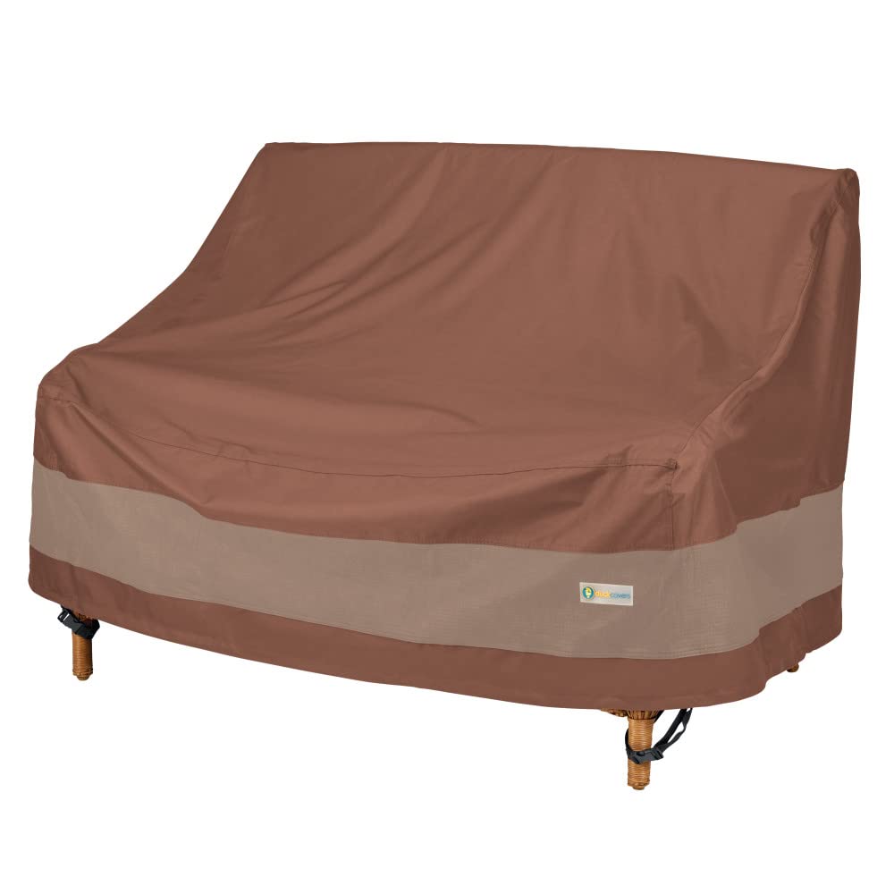 DUCKCOVERS Ultimate Patio Sofa Cover, 104"W x 40"D x 35"H, Mocha Cappuccino Patio Furniture Covers