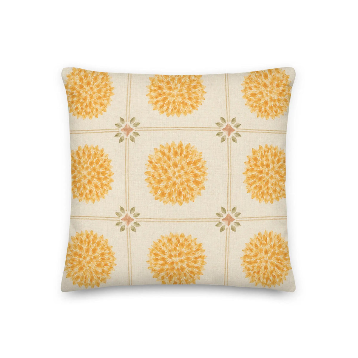 Marigold Champagne Grid Accent Pillow - Champagne