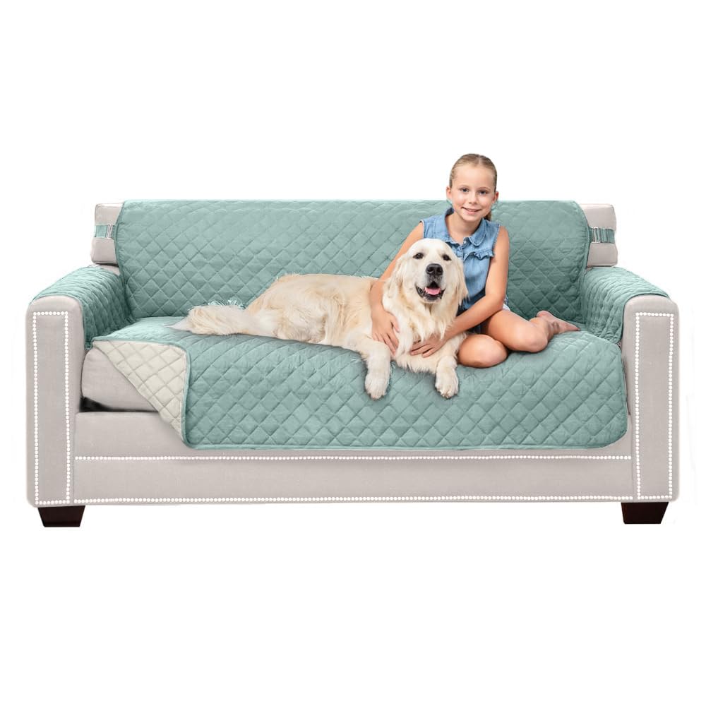 Sofa Shield® Couch Sofa Slip Cover for Dogs with Strap, Navy Sand