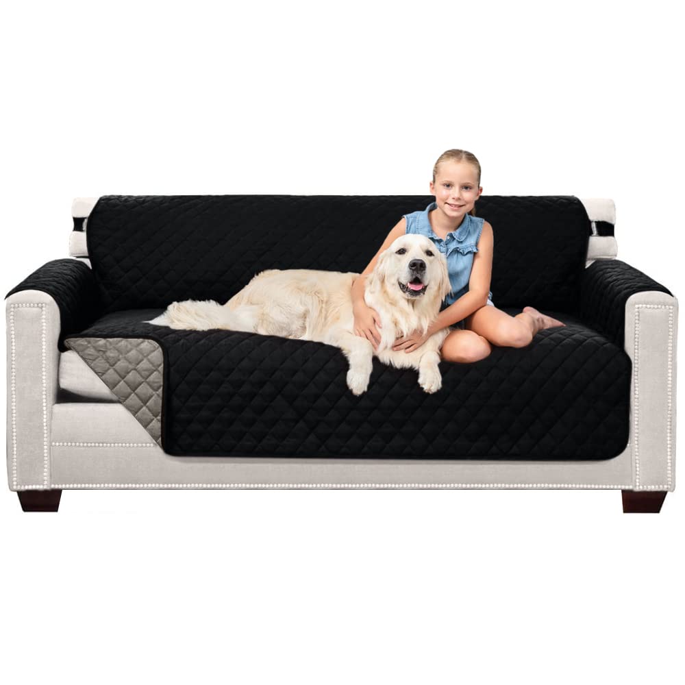 Sofa Shield® Couch Sofa Slip Cover for Dogs with Strap, Navy Sand