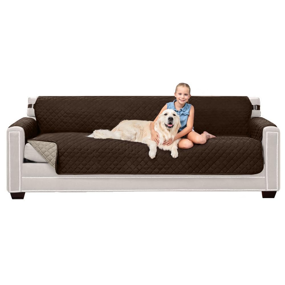 Sofa Shield® Couch Sofa Slip Cover for Dogs with Strap, Navy Sand