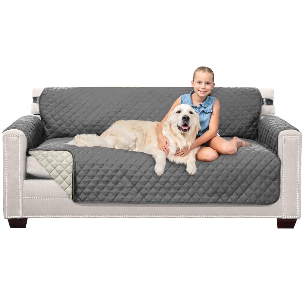 Sofa Shield® Couch Sofa Slip Cover for Dogs with Strap, Navy Sand