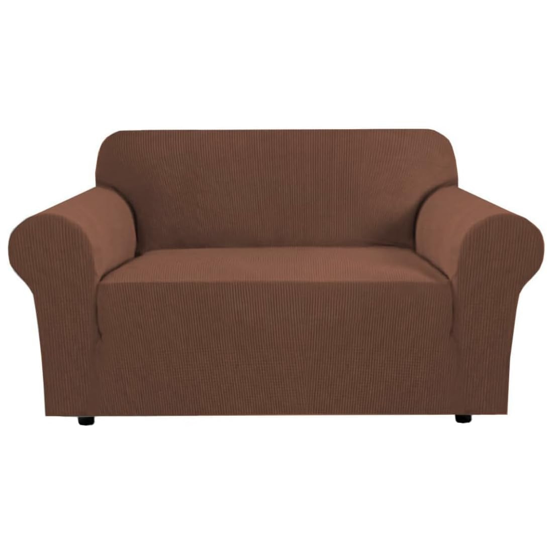 H.VERSAILTEX Stretch Sofa Covers for 3 Cushion Couch Covers Sofa Slipcovers for Living Room Feature Thick Checked Jacquard Fabric with Elastic Bottom, Sofa Large - Natural