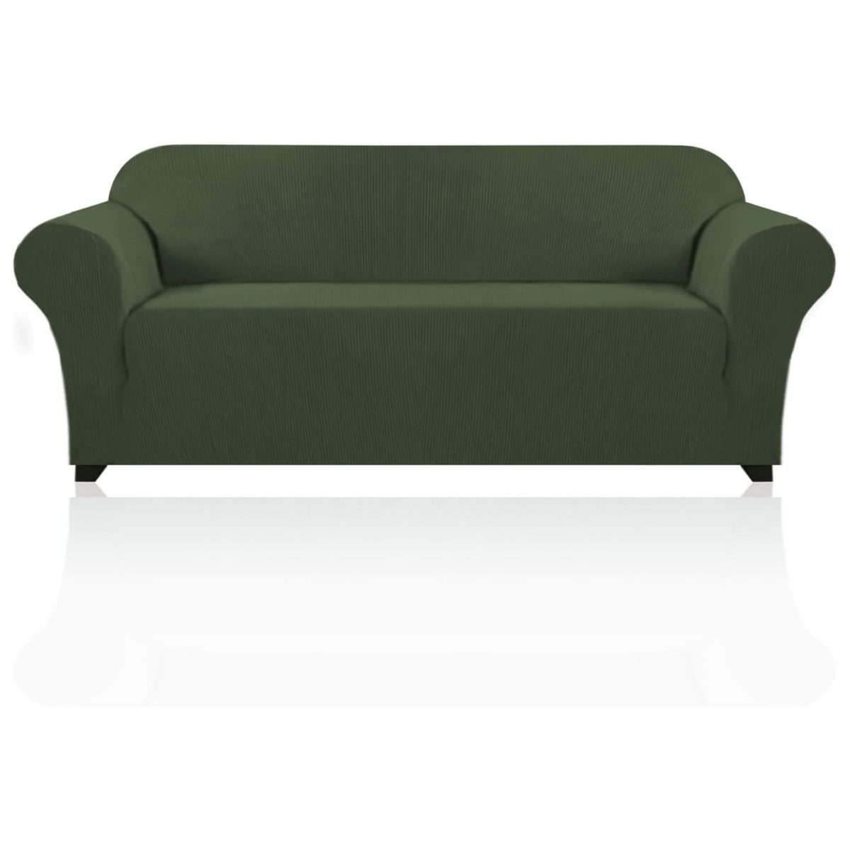 PrinceDeco Stretch Loveseat Sofa Cover Slipcover Couch Cover for 2 Cushion Sofa Washable Sofa Cover for Pets Friendly Furniture Protector Covers with Non Slip Bottom(Loveseat, Brown)