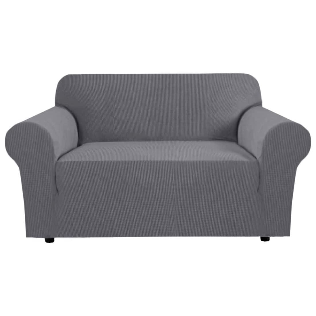 H.VERSAILTEX Stretch Sofa Covers for 3 Cushion Couch Covers Sofa Slipcovers for Living Room Feature Thick Checked Jacquard Fabric with Elastic Bottom, Sofa Large - Natural