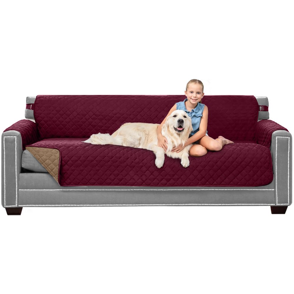 Sofa Shield® Couch Sofa Slip Cover for Dogs with Strap, Navy Sand