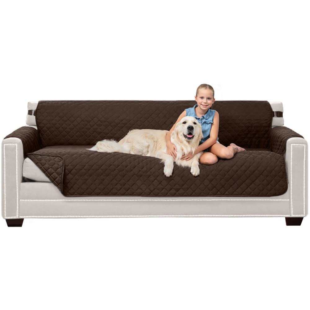Sofa Shield® Couch Sofa Slip Cover for Dogs with Strap, Navy Sand