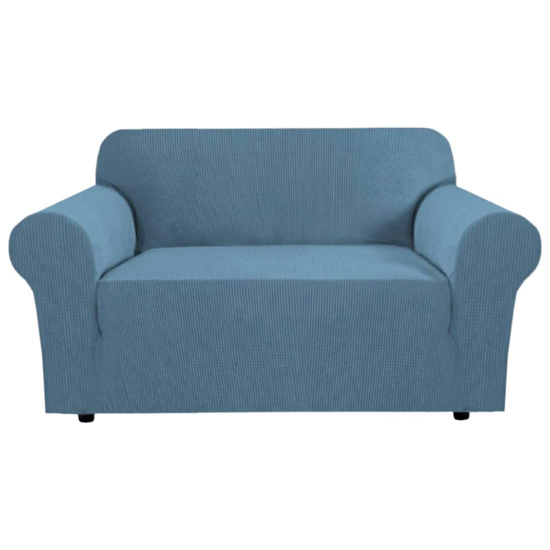 H.VERSAILTEX Stretch Sofa Covers for 3 Cushion Couch Covers Sofa Slipcovers for Living Room Feature Thick Checked Jacquard Fabric with Elastic Bottom, Sofa Large - Natural