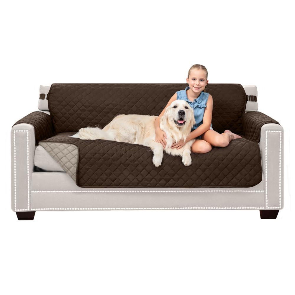 Sofa Shield® Couch Sofa Slip Cover for Dogs with Strap, Navy Sand