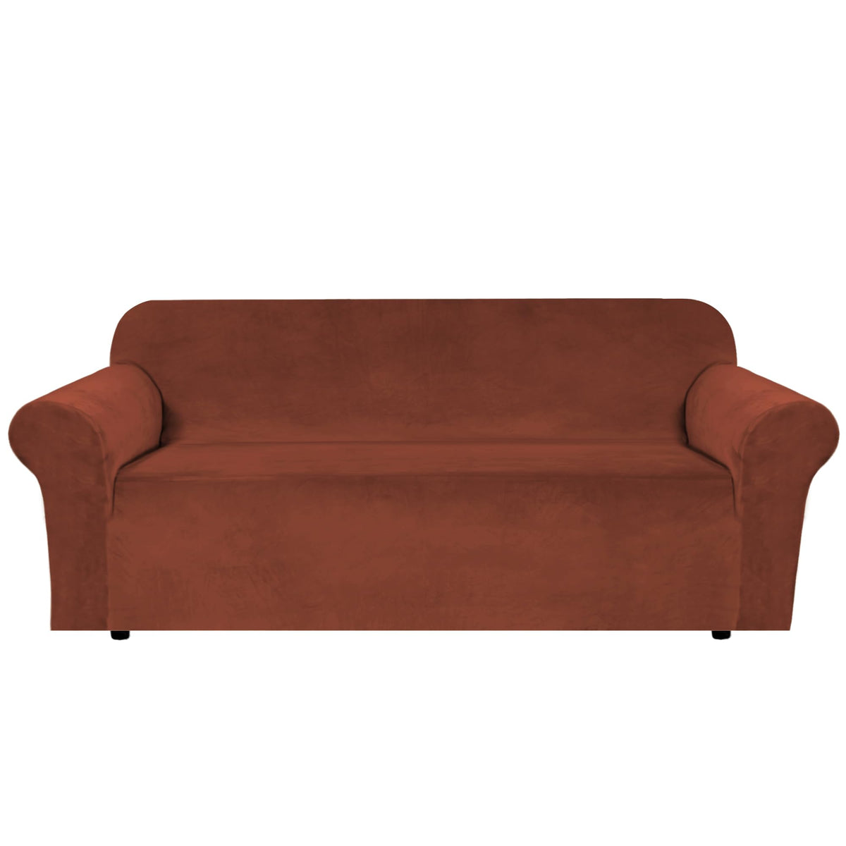 H.VERSAILTEX 1 Peice Stretch Velvet Sofa Covers for 3 Cushion Couch Covers Sofa Slipcovers Furniture Protector Soft, Crafted from Thick Comfy Rich Velour (Sofa 72"-90", Oatmeal)