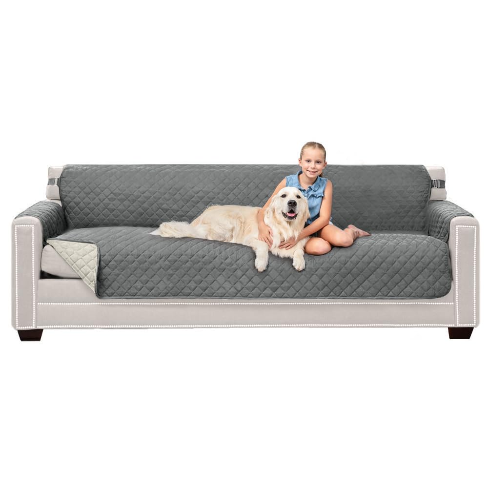 Sofa Shield® Couch Sofa Slip Cover for Dogs with Strap, Navy Sand