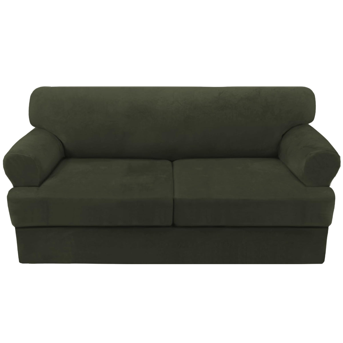 H.VERSAILTEX Sofa Cover 4 Piece T Cushion Sofa Slipcovers Couch Cover Furniture Protector Stretch T Cushion Sofa Covers for 3 Cushion Couch with 3 Individual T Cushion Covers, Ivory