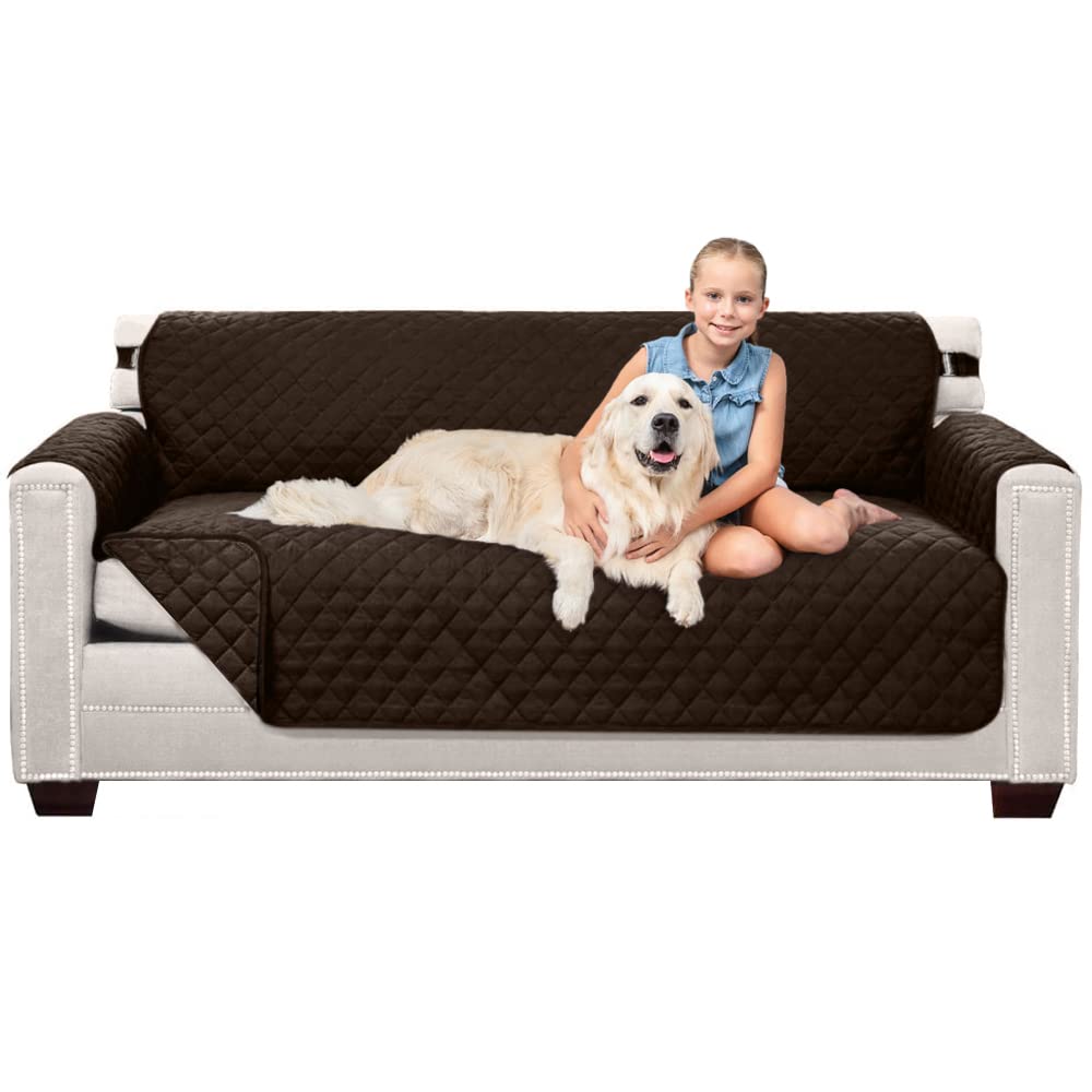 Sofa Shield® Couch Sofa Slip Cover for Dogs with Strap, Navy Sand