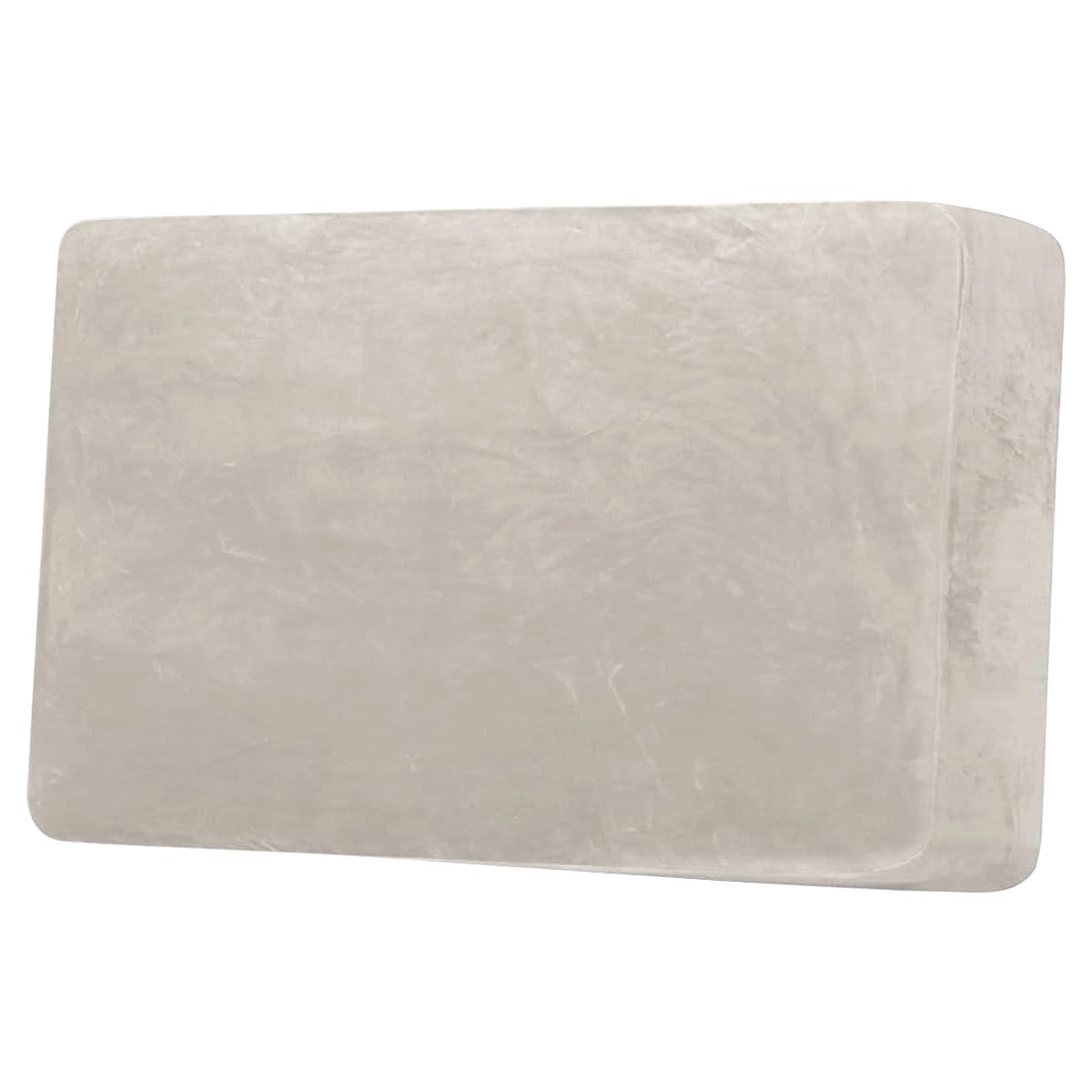 H.VERSAILTEX Velvet Stretch Couch Cushion Cover Plush Cushion Slipcover for Chair Loveseat Sofa Cushion Furniture Protector Seat Cushion Sofa Cover (2 Piece Large Sofa Cushion Covers, Ivory)