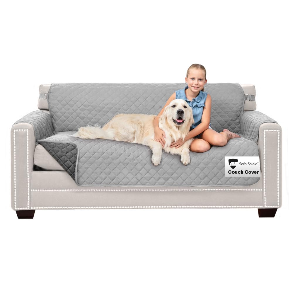 Sofa Shield® Couch Sofa Slip Cover for Dogs with Strap, Navy Sand