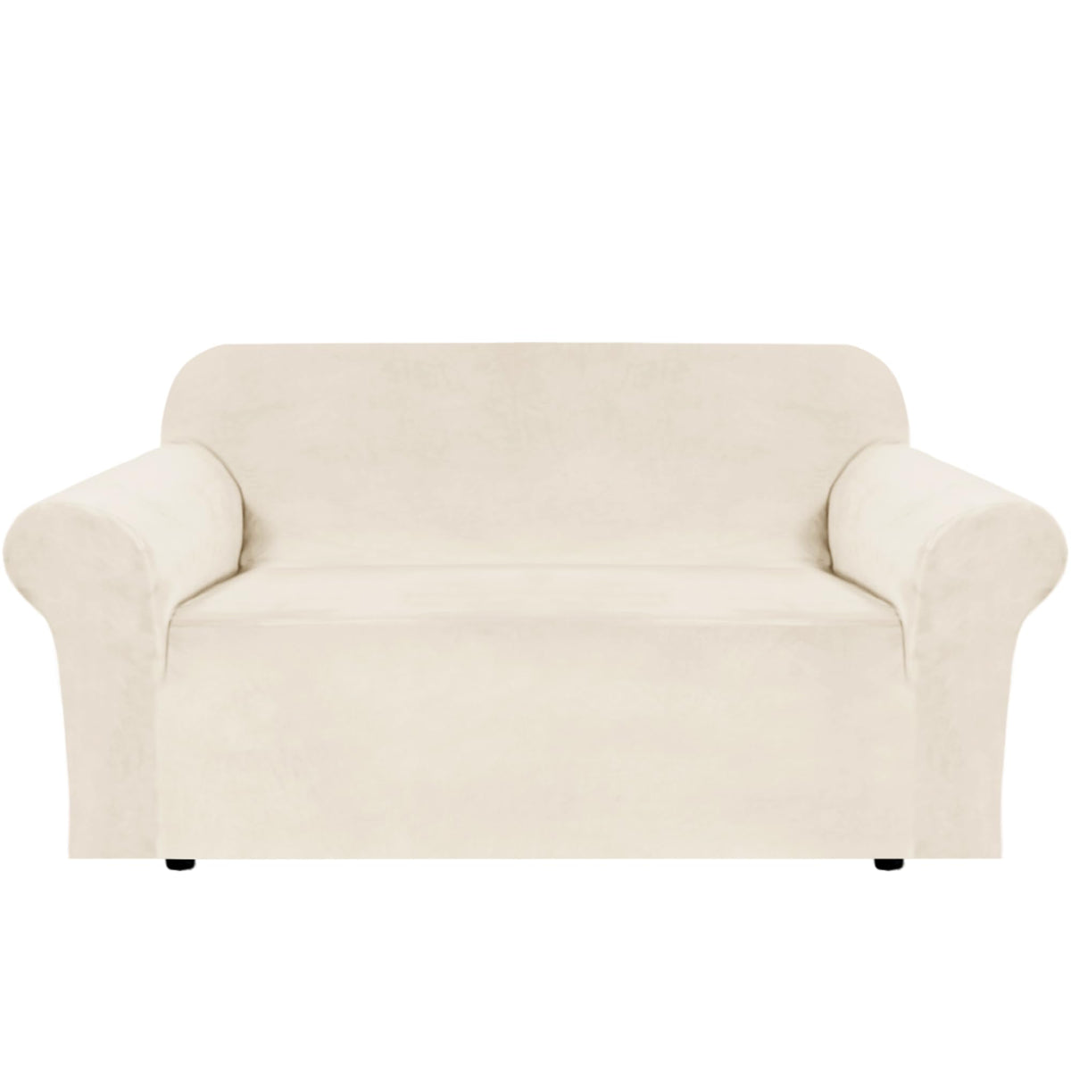H.VERSAILTEX 1 Peice Stretch Velvet Sofa Covers for 3 Cushion Couch Covers Sofa Slipcovers Furniture Protector Soft, Crafted from Thick Comfy Rich Velour (Sofa 72"-90", Oatmeal)