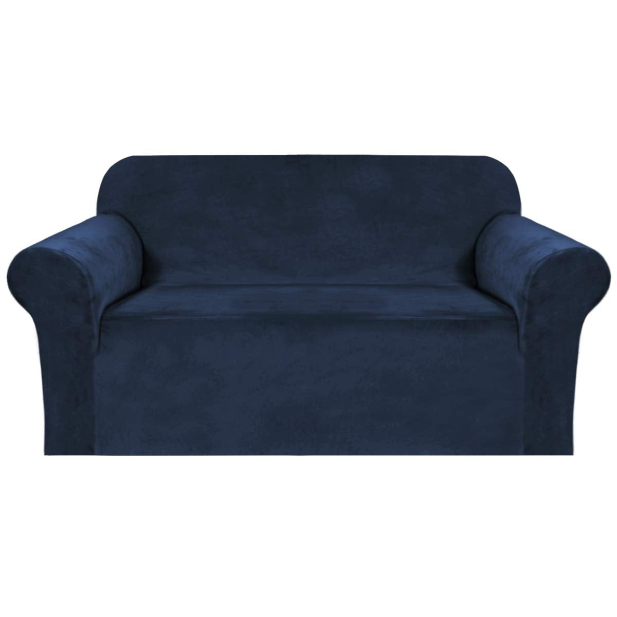 H.VERSAILTEX 1 Peice Stretch Velvet Sofa Covers for 3 Cushion Couch Covers Sofa Slipcovers Furniture Protector Soft, Crafted from Thick Comfy Rich Velour (Sofa 72"-90", Oatmeal)