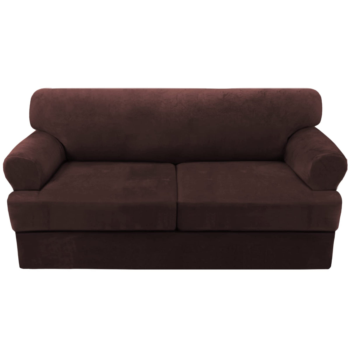 H.VERSAILTEX Sofa Cover 4 Piece T Cushion Sofa Slipcovers Couch Cover Furniture Protector Stretch T Cushion Sofa Covers for 3 Cushion Couch with 3 Individual T Cushion Covers, Ivory
