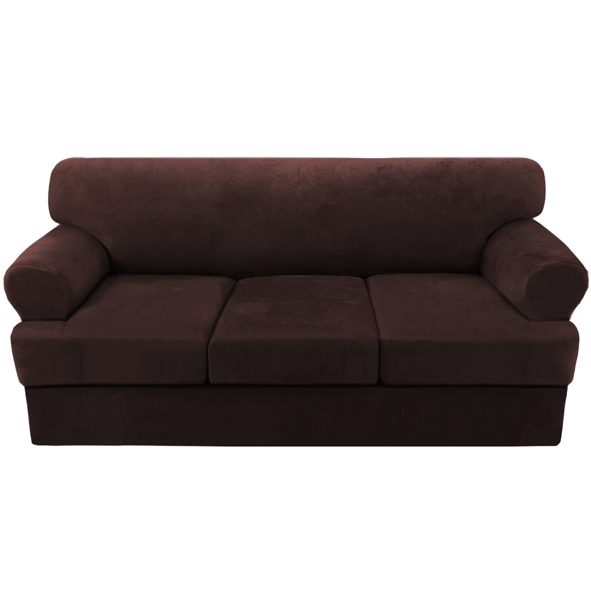 H.VERSAILTEX Sofa Cover 4 Piece T Cushion Sofa Slipcovers Couch Cover Furniture Protector Stretch T Cushion Sofa Covers for 3 Cushion Couch with 3 Individual T Cushion Covers, Ivory