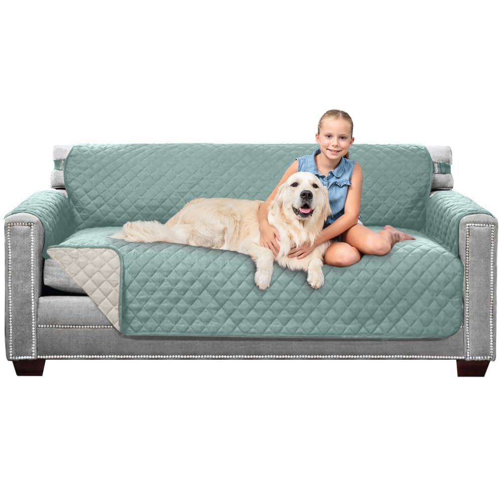 Sofa Shield® Couch Sofa Slip Cover for Dogs with Strap, Navy Sand