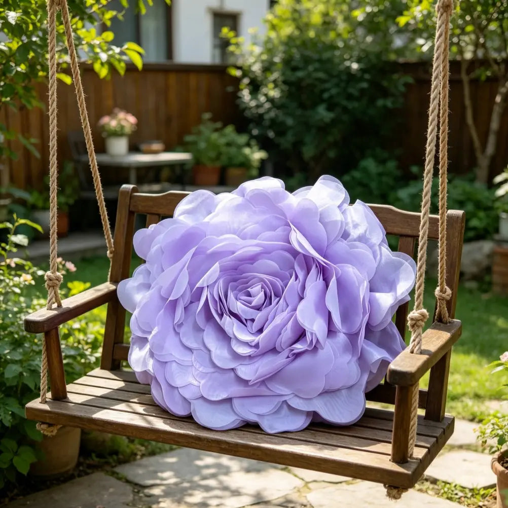 Princess Style 3D Rose Flower Pillow Cover, French Romantic Home Decor Bedroom Decorative Accessories Cushion Case, Handmade Realistic Rose Peony Sofa Bed Pillow, Gift for Holidays Birthdays