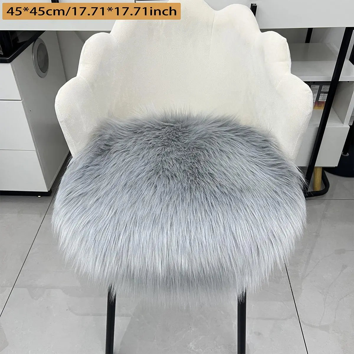 Creative Faux Wool Long Plush Rug for Living Room Coffee Table Sofa Bedside, Soft Fluffy Carpet Mat for Bedroom Window Seat Furry Soft Rugs, Shaggy Fuzzy Rugs, Decorative Fluffy Rug