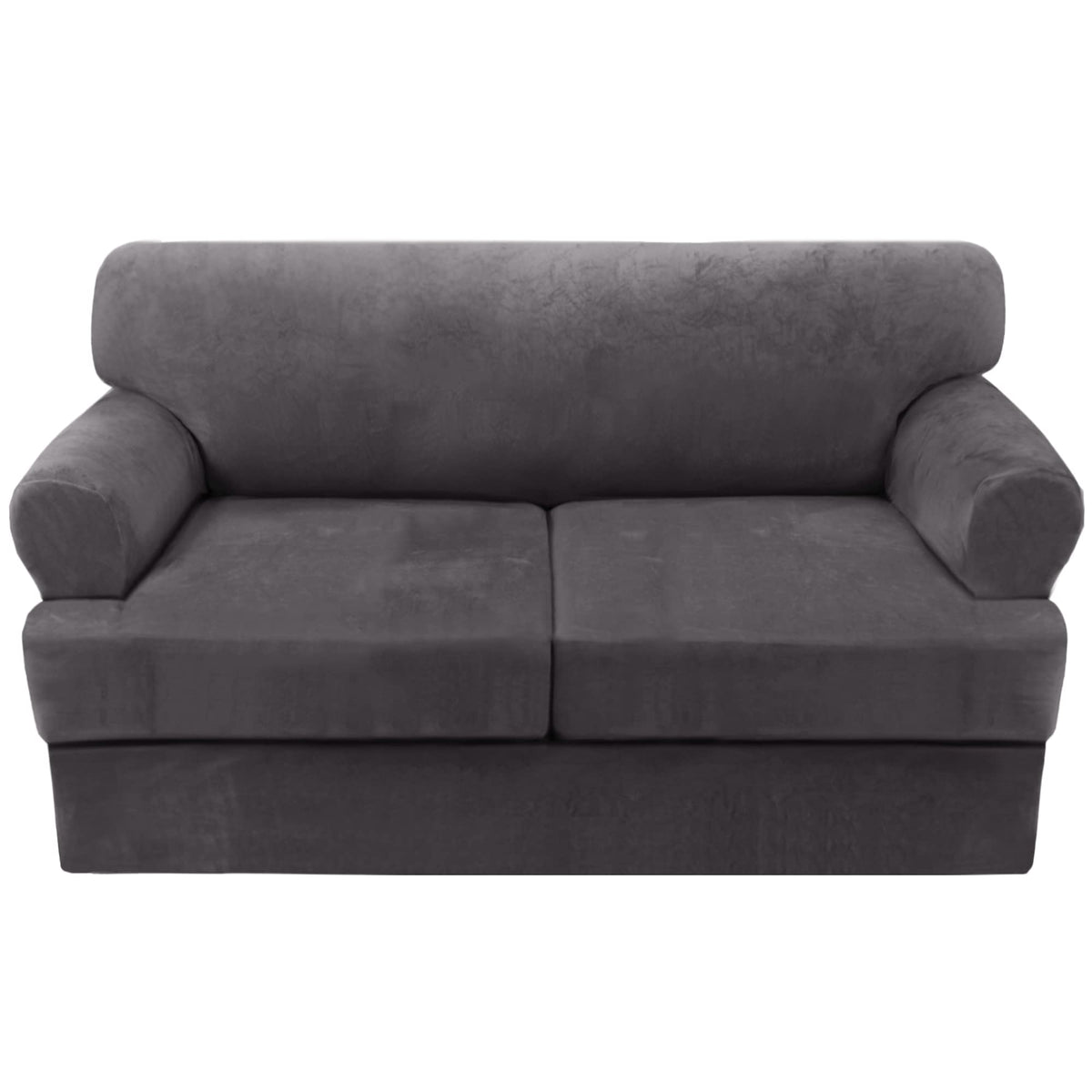 H.VERSAILTEX Sofa Cover 4 Piece T Cushion Sofa Slipcovers Couch Cover Furniture Protector Stretch T Cushion Sofa Covers for 3 Cushion Couch with 3 Individual T Cushion Covers, Ivory