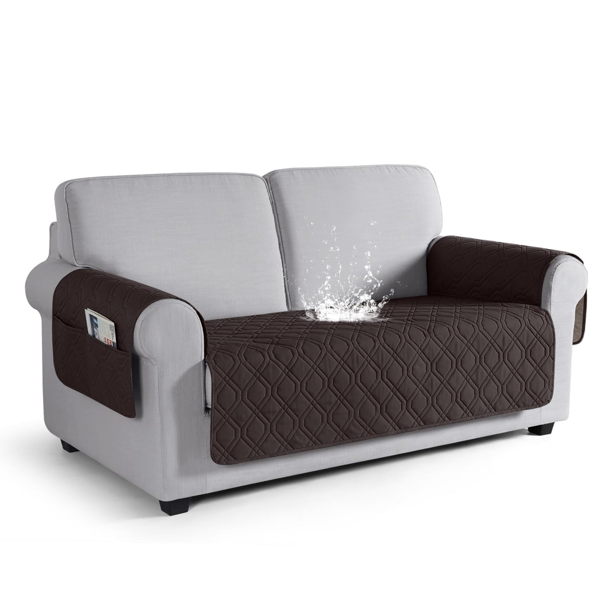 VANSOFY Waterproof Couch Cover for Pets, Dark Gray, 67.3"