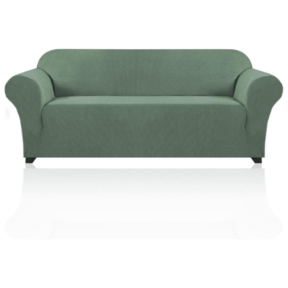 PrinceDeco Stretch Loveseat Sofa Cover Slipcover Couch Cover for 2 Cushion Sofa Washable Sofa Cover for Pets Friendly Furniture Protector Covers with Non Slip Bottom(Loveseat, Brown)