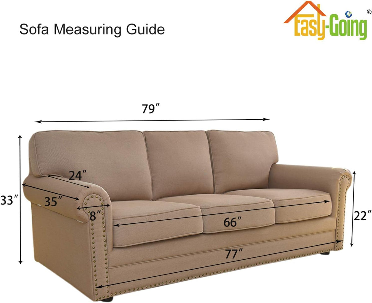 Easy-Going Stretch Couch Covers for Sofa Washable Large Chocolate