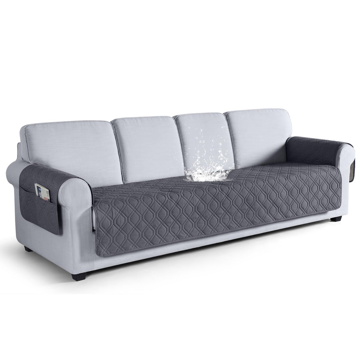 VANSOFY Waterproof Couch Cover for Pets, Dark Gray, 67.3"