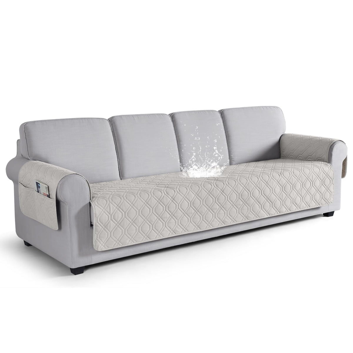 VANSOFY Waterproof Couch Cover for Pets, Dark Gray, 67.3"