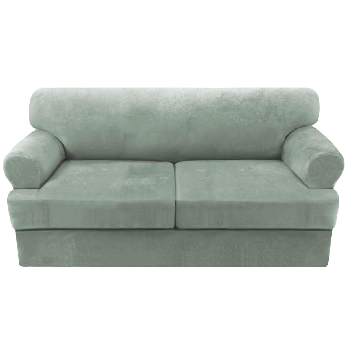 H.VERSAILTEX Sofa Cover 4 Piece T Cushion Sofa Slipcovers Couch Cover Furniture Protector Stretch T Cushion Sofa Covers for 3 Cushion Couch with 3 Individual T Cushion Covers, Ivory
