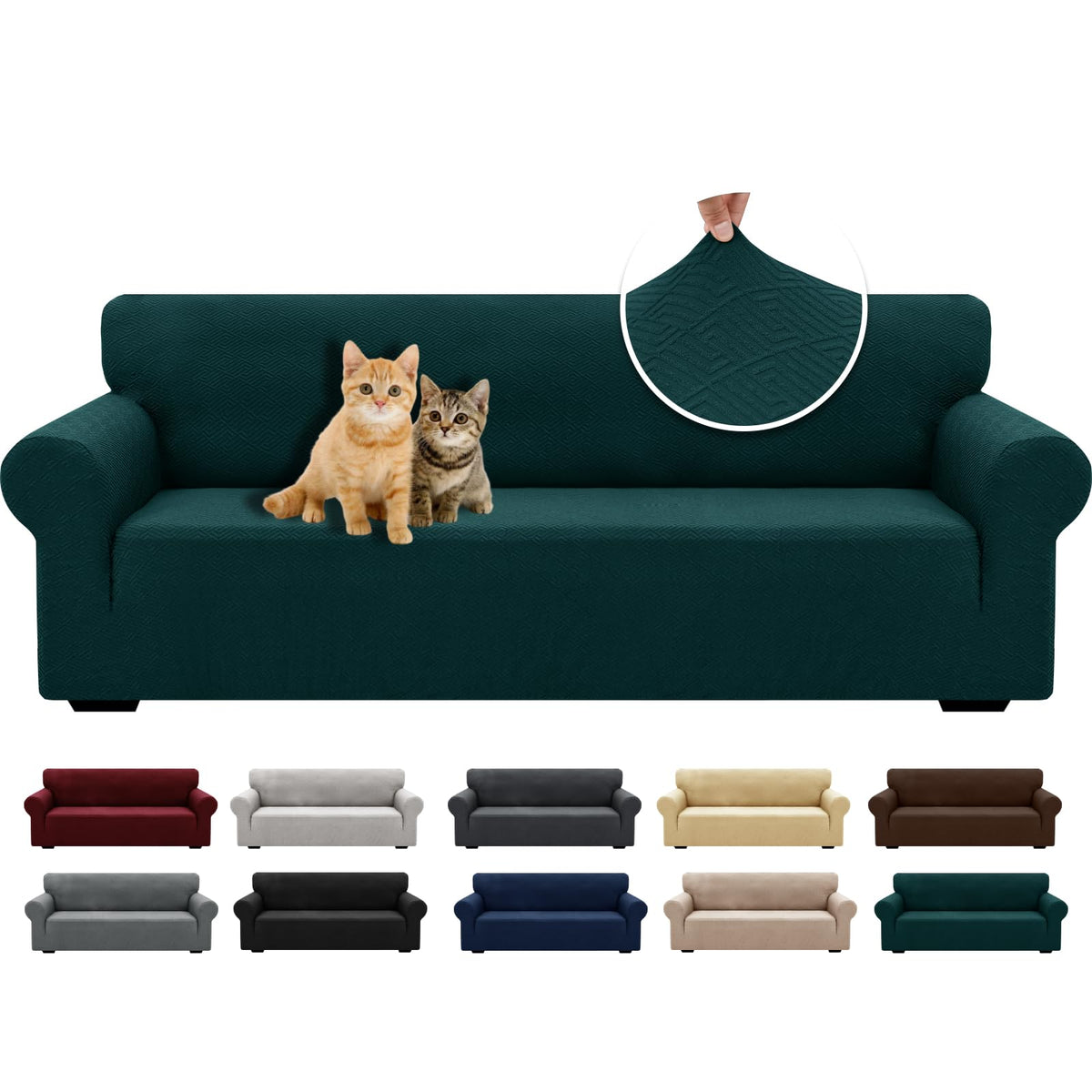 XINEAGE Stretch Jacquard Sofa Cover, Non Slip Sofa Slipcover for Dog