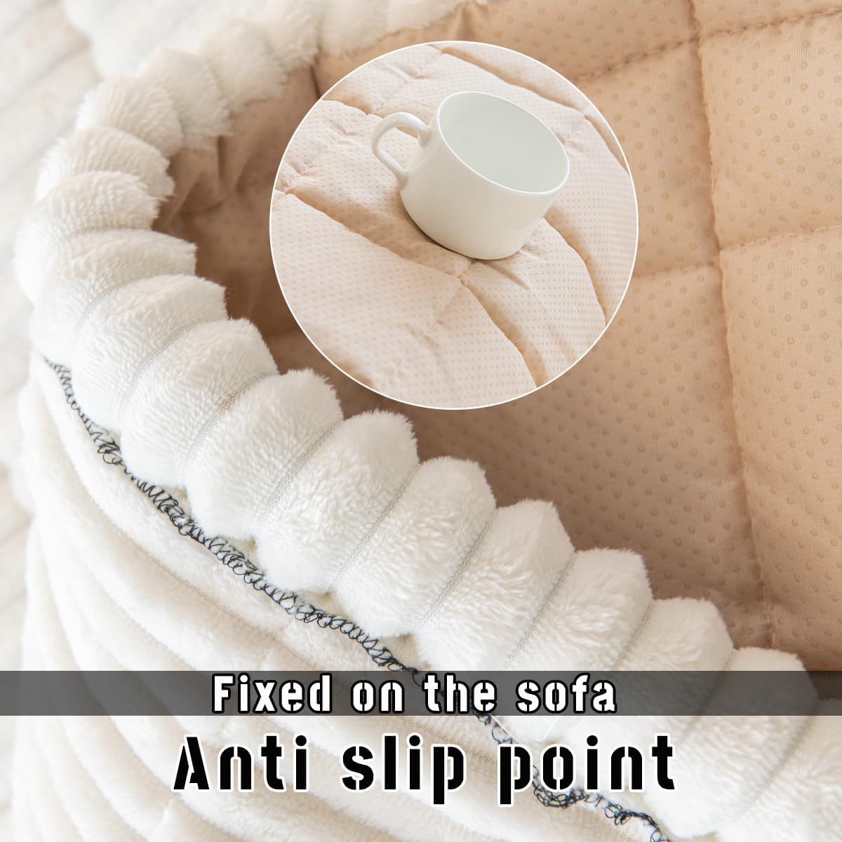 Mitid Sofa Cover Fuzzy Couch Covers for Pet, Couch Covers for Dogs Cats