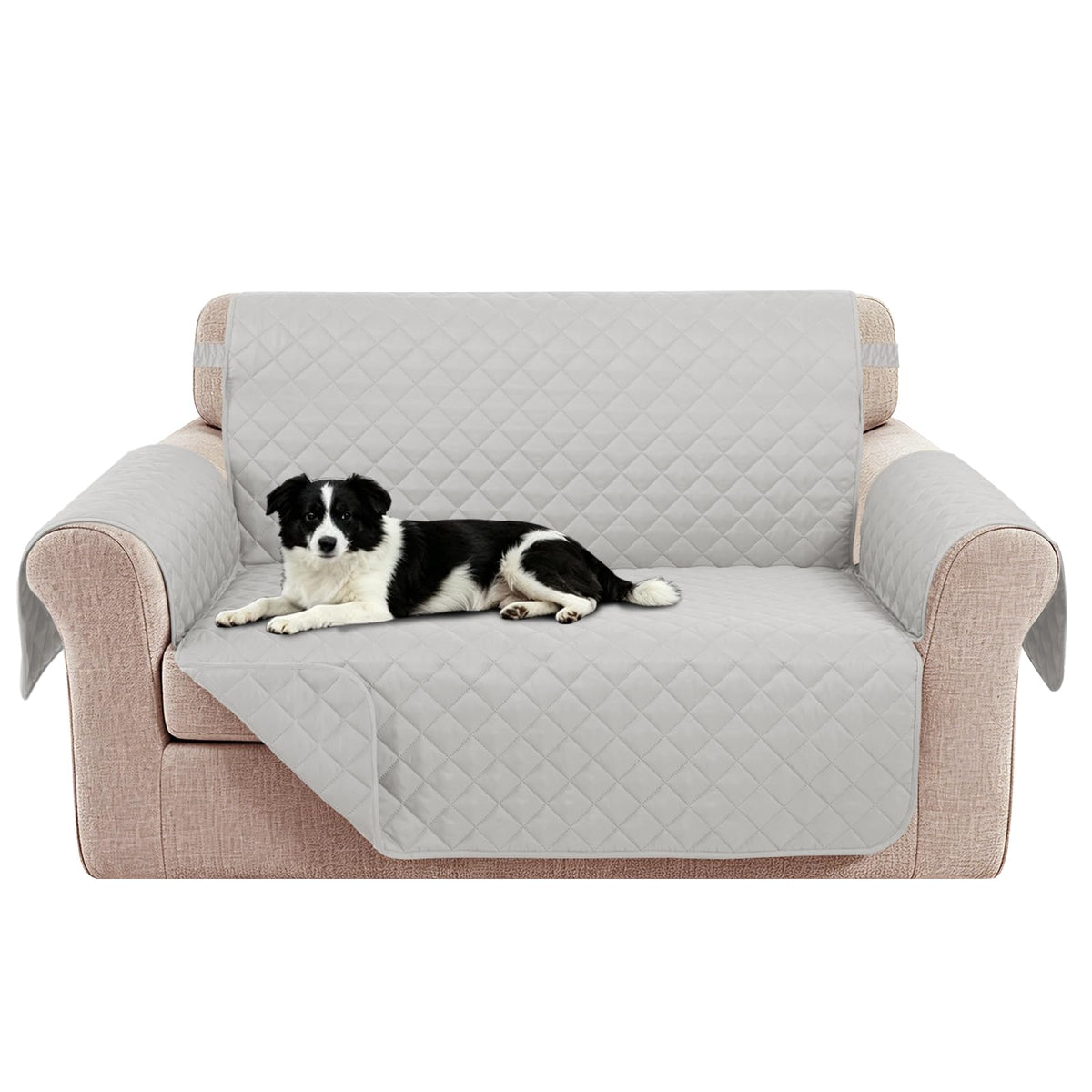 Reversible Sofa Cover for 3 Cushion, Chocolate/Beige