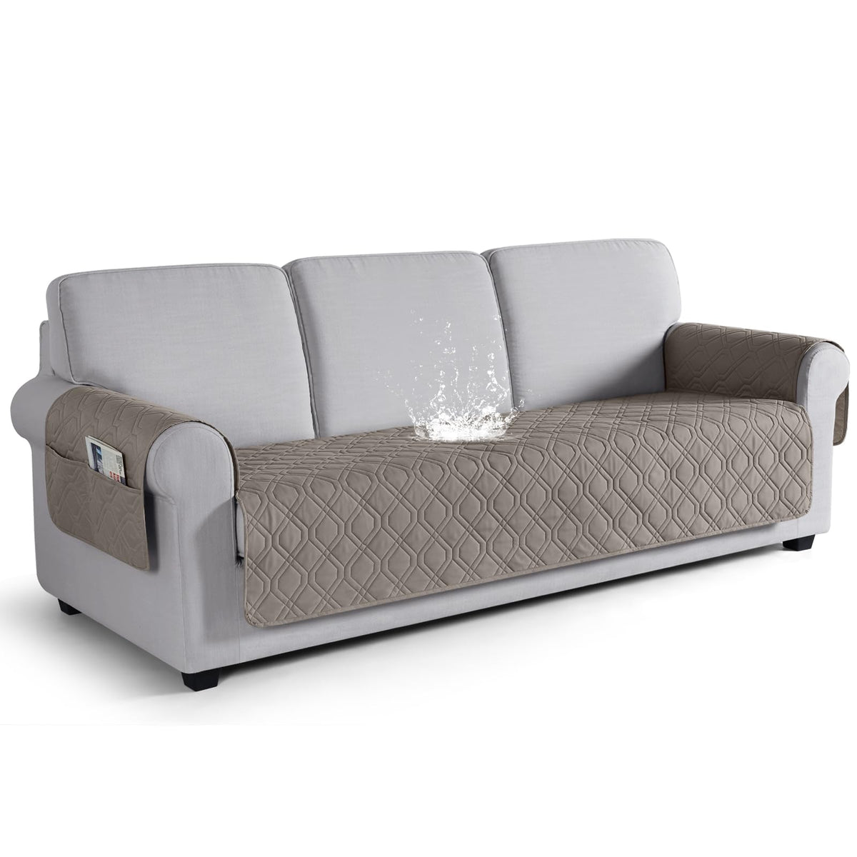 VANSOFY Waterproof Couch Cover for Pets, Dark Gray, 67.3"